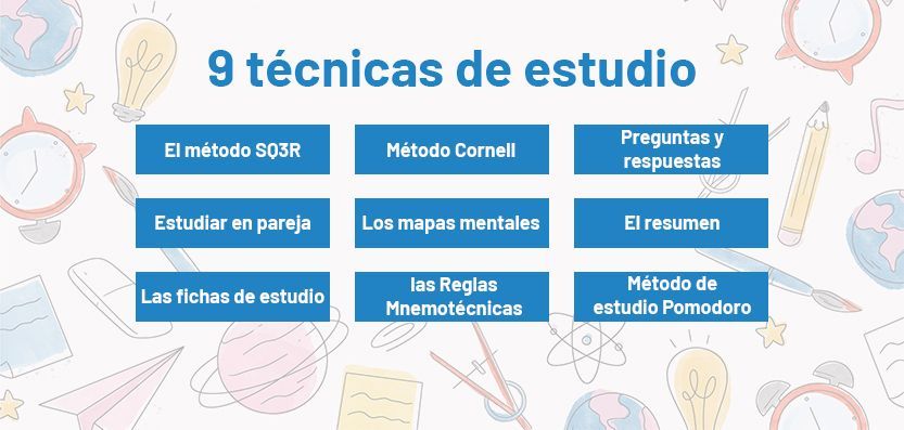 TIPOS DE TECNICAS DE ESTUDIO